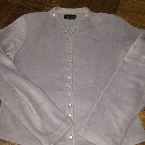 Fleece snap-front cardigan